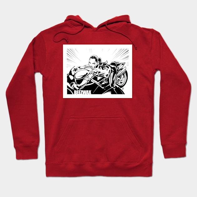 "She Likes Bikes" by BraeonArt Hoodie by BeezWax